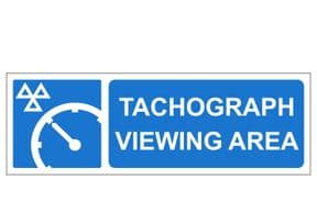 1x - H/Duty Tachograph Viewing Area sign