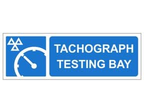 1y - H/Duty Tachograph Testing Bay sign