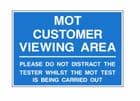 1yy - H/duty MOT Do Not Distract The Tester sign