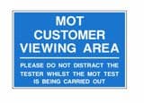 1yy - H/duty MOT Do Not Distract The Tester sign