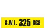 1z - SWL 325 KGS (H) label
