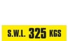 1z - SWL 325 KGS (H) label