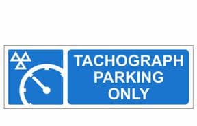 2b - H/Duty Tachograph Parking Only sign