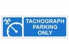 2b - H/Duty Tachograph Parking Only sign