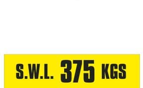 2b - SWL 375 KGS (H) label