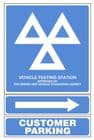 2c - MOT, Customer Parking & Arrow  3 sign pk