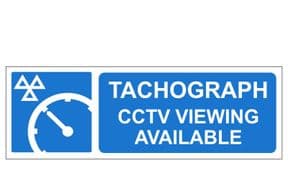 2d - H/Duty Tachograph CCTV Viewing Available sign