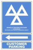 2d - MOT, Customer Parking & Arrow 3 sign pk