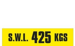 2d - SWL 425 KGS (H) label