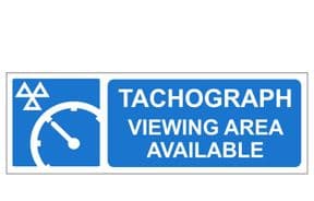 2e - H/Duty Tachograph Viewing Area Available sign