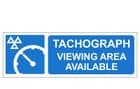 2e - H/Duty Tachograph Viewing Area Available sign