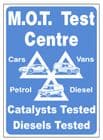 2e - MOT Test Centre sign