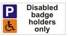2f - Disabled Badge Holders Only