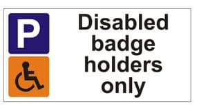 2f - Disabled Badge Holders Only