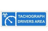 2g - H/Duty Tachograph Drivers Area  sign