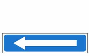 2h - H/duty Directional Arrow Left sign