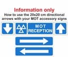2m - H/duty 60x15 & 20x20cm Directional Arrow use information