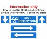 2m - H/duty 60x15 & 20x20cm Directional Arrow use information