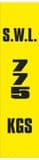 2m - SWL 775 KGS (V) label