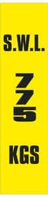 2m - SWL 775 KGS (V) label