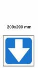 2q - H/duty 20x20 cm Directional Arrow Down sign