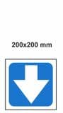 2q - H/duty 20x20 cm Directional Arrow Down sign