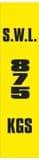 2q - SWL 875 KGS (V) label