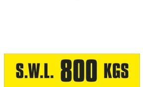 2s - SWL 800 KGS (H) label