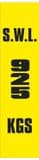 2s - SWL 925 KGS (V) label