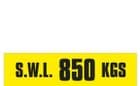 2u - SWL 850 KGS (H) label