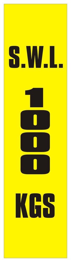 2v - SWL 1000 KGS V label