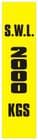2x - SWL 2000 KGS (V) label