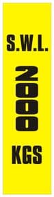 2x - SWL 2000 KGS (V) label