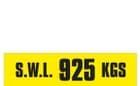 2x - SWL 925 KGS (H) label