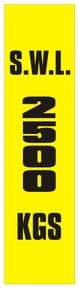 2z - SWL 2500 KGS (V) label