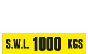 3a - SWL 1000 KGS (H) label