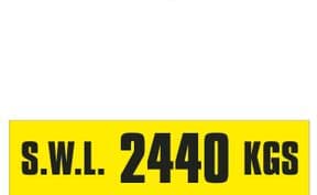 3e - SWL 2440 KGS (H) label