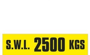 3f - SWL 2500 KGS (H) label