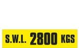 3g - SWL 2800 KGS (H) label