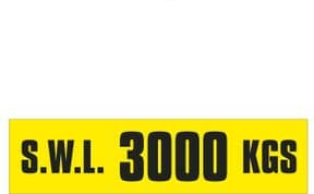 3h - SWL 3000 KGS (H) label
