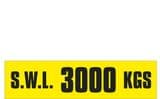 3h - SWL 3000 KGS (H) label