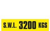 3i - SWL 3200 KGS (H) label