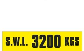 3i - SWL 3200 KGS (H) label