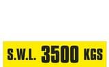 3j - SWL 3500 KGS (H) label