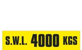 3k - SWL 4000 KGS (H) label