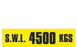 3l - SWL 4500 KGS (H) label