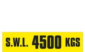 3l - SWL 4500 KGS (H) label
