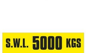 3m - SWL 5000 KGS (H) label