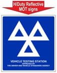 D - H/Duty Reflective MOT signs