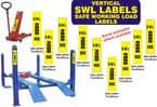 O - Safe Working Load Vertical Labels
